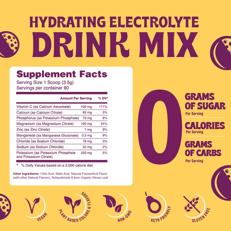 Electrolyte Powder – Zero Sugar Passionfruit Hydration Mix | 90