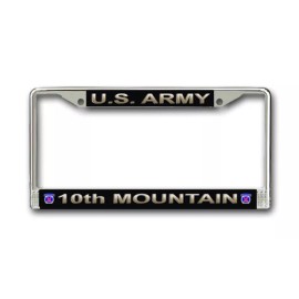 10th Mountain Division License Plate Frame - American Made - Veteran Approved!