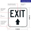 Exit with Up Arrow Sign, 12x12 Inches, Rust Free .040