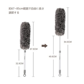 Eyliden Duster Feather Duster Dust Removal Dust Catcher Mop Dust Catcher Grey Glass Cleaning Lightweight Replaceable Extendable Microfiber Compact