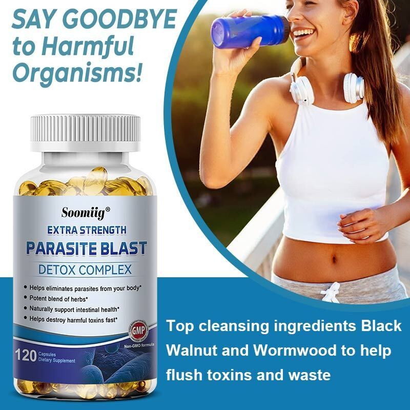 Soomiig Parasite-Blast Cleanse Detox Complex Support Inteatinal Health - 120