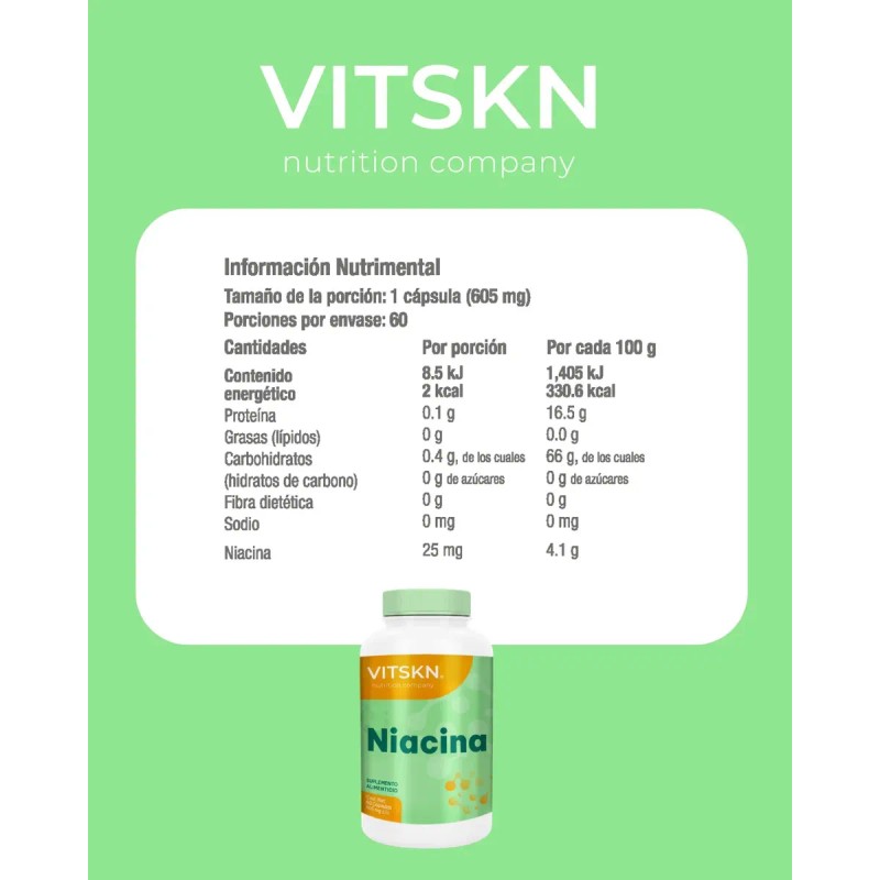 Niacina Vitamina Súper Vit Skn Cápsulas Sabor