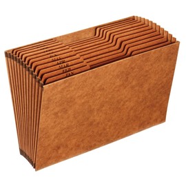 Globe-Weis/Pendaflex Heavy Duty 12-Pocket Expanding File, Monthly Index, Legal Size, Brown, (R219MHD)