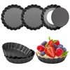 6 PCS Ø 10 cm Mini Tart Tins, 10×2 cm