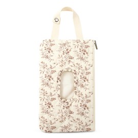 CEUTNIZ Quilted Baby Diaper and Wipes Pouch Portable Mommy Bag for Stroller Reusable Wipes Pouch with Lanyard for Casual Travel (Beige)