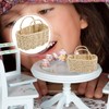 Alasum Mini Woven Basket for Dollhouse Decor, Rattan Storage Basket,