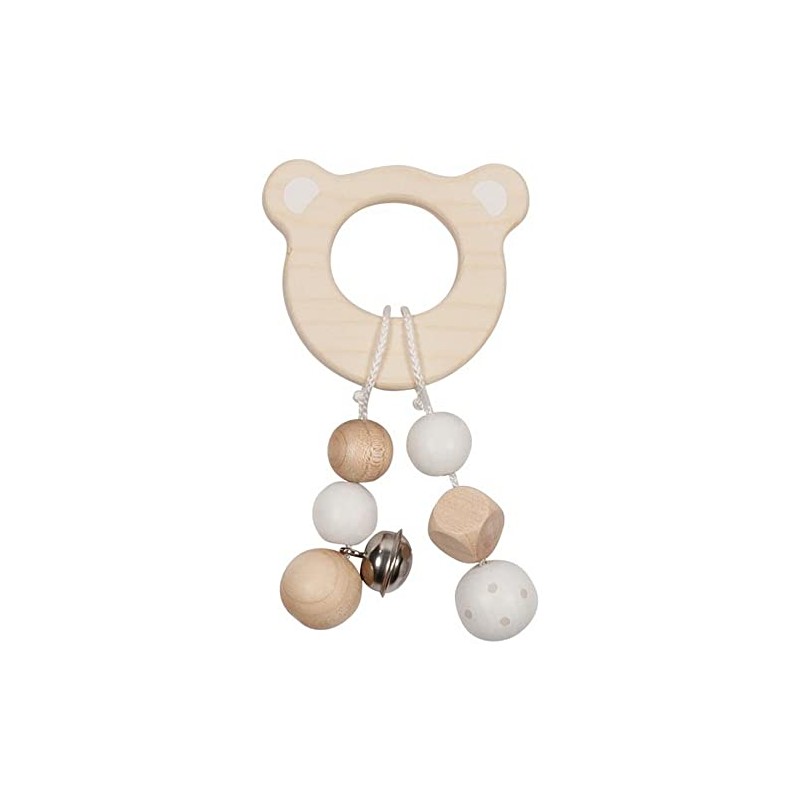 goki 65212 Wooden Grasping Toy Bear Head - Trains the