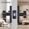 HIEMEY Matte Black Door Knobs Interior with Lock, Modern Privacy