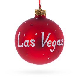 Las Vegas, Nevada Glass Ball Christmas Ornament 3.25 Inches