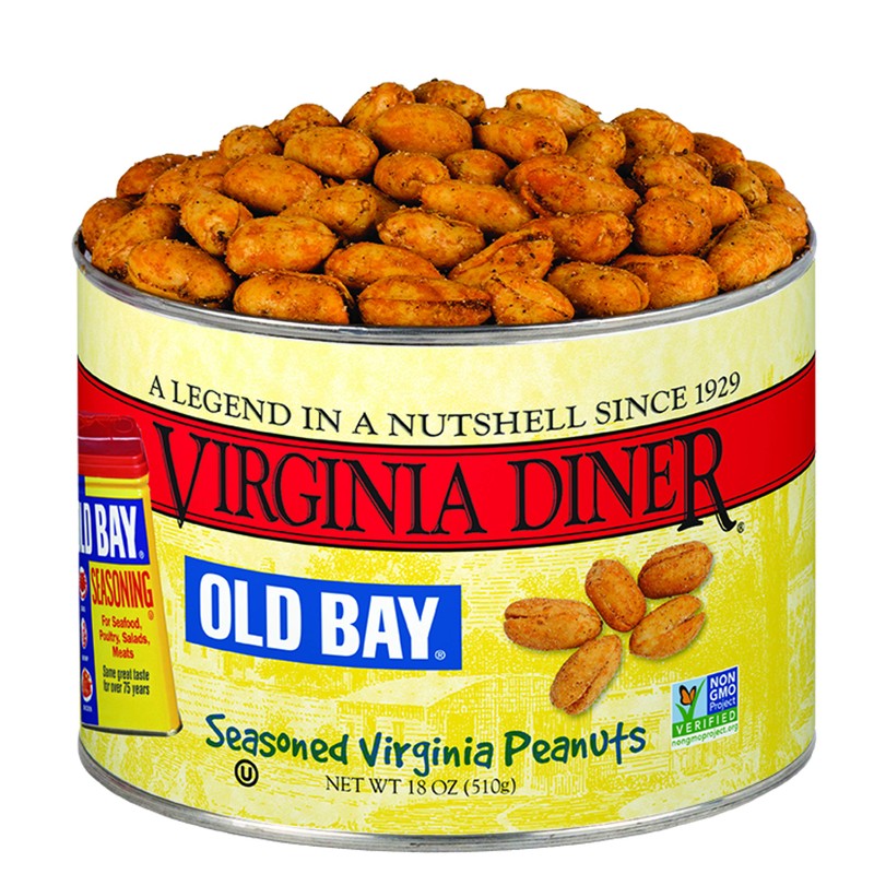 Virginia Diner Old Bay Seasoned Virginia Peanuts - Non-GMO, Preservative