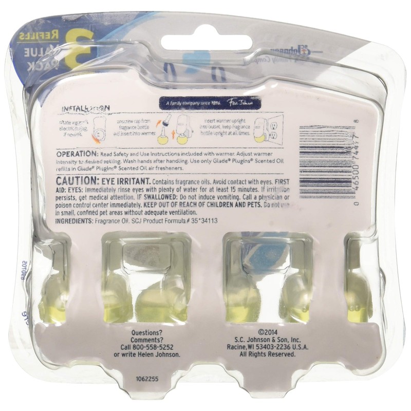 Glade PlugIns Refills Air Freshener, Scented and Essential Oils for