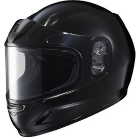 HJC CL-Y Solid Full Face Snow Helmet, DOT Approved (Black, Large)