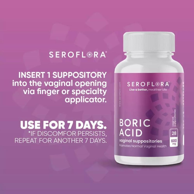 SEROFlora Vaginal Suppositories for Yeast Infection (28ct)