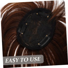 Mikinona Topper Hair Piece for Women Natural Look Synthetic Wiglet for Thinning Hair Seamless Blend Brown