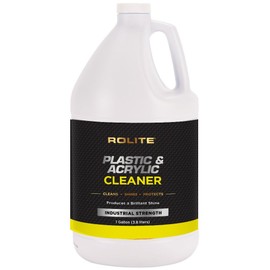 Rolite RPAC1g Plastic & Acrylic Cleaner Spray Refill, 1 Gallon, High Shine Protectant & Polish for Nonporous Surfaces, Streak-Free Formula for Windshields, Windows, Headlights, Retail Displays