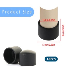 Pack of 16 Foosball End Caps 15.8mm Foosball Table Rod End Universal Safety End Caps for Standard Foosball Tables Accessories