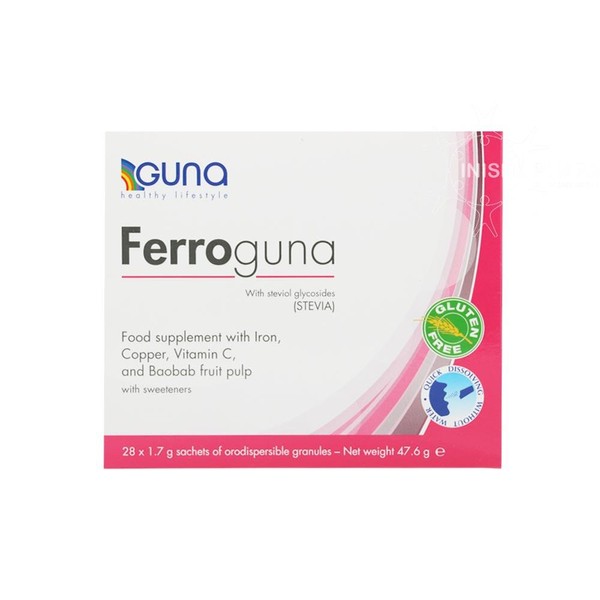 Guna Ferroguna Iron Supplement With Copper Vitamin C Baobab 28