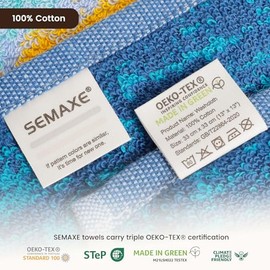 Semaxe Juego Paños Lavado 100 Algodón Lazos Colgar Etiquetas Inteligentes Toallas Faciales Suaves Absorbentes Caja Regalo Cielo Estrellado Pulgadas