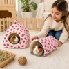 Oxiros Guinea Pig Hideout Tunnel Set, 2 Pack Washable Small