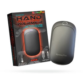 Mystical Fire's Black 5200mAh Hand Warmers Rechargeable – Portable Heater, Electric Warmer, Camping Hand Warmers, Rechargeable Hand Warmer- Great for Outdoor Camping, Skiing and Winter Activities