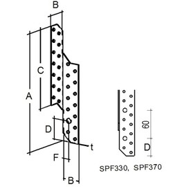 Simpson SPF290R Simpson Rafter Transformed Anchor SPF 290 Right Hot-Dip Galvanised with Certification