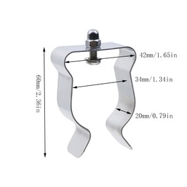 Pastlla A Set Window Well Cover Hardware Kit, Install Clamps for Basement Courtyard Exterior Window Well, Includes 5 Stainless Steel Clamp, Galvanized Wrench, Stainless Steel screws, Nuts and Mesons