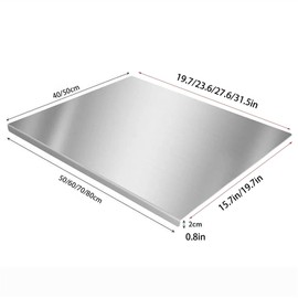 Cutting Boards, Heavy Extra Large 304 Stainless Steel Cutting Mats Chopping Baking Pastry Boards (Size : 80X50cm)