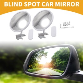 Partuto 1 Pair Universal Blind Spot Car Mirrors - Car - Glass White