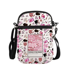 PLITI Elle Woods Gift Law Student Graduation Gift What Like It's Hard Elle Woods Quote Crossbody Bag (What Hard ZCbagCA)