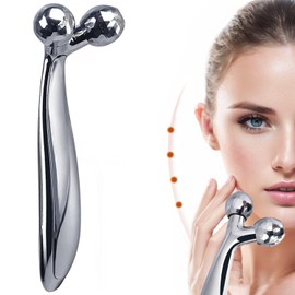 MITUMOMO Metal Face Roller, Facial Massager, 360° Rotational Massage Roller, 3D Face Roller Massage, Face Sculptor, Anti-Falten, Firms And Lift Skin