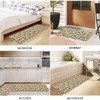 HSOWKDN Mid Century Atomic Kitchen Rugs Sets of 2 Non