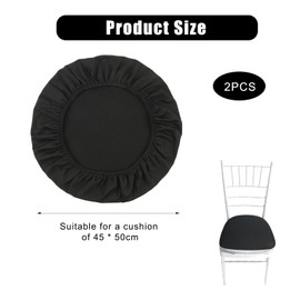 kwinfei 2PCS Black Office Chair Covers Stretch Computer Desk Protective Slipcovers for Desk and Computer with Non‑Slip Elastic Band – Washable, Skin‑Friendly Seat & Backrest Protectors for Office