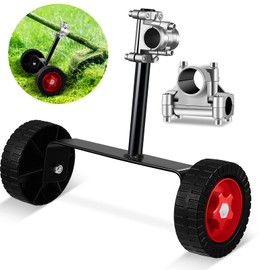 Fabbay Adjustable Support Wheels Auxiliary Wheels 26mm(1 Inch) and 28mm(1.1 inch) Weed Walk Behind String Trimmer for Weed Grass Cutter Gas String Trimmer(Black)
