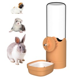 TOKAYIFE Automatic Water Dispenser Rabbit 500 ml Rabbit Drinking Bottle Hanging Guinea Pig Drinking Bottle Hamster Drinking Bottle for Rabbits Guinea Pigs Chinchilla Ferrets (Orange, 500 ml)