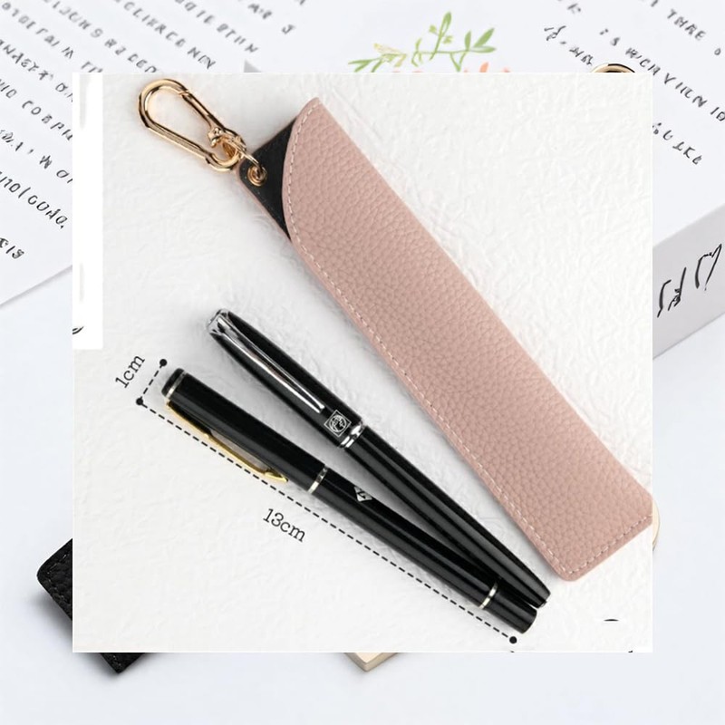 Pen Case, Cowhide Leather, Pen Holder, Pen Holder, Slim, Simple,