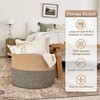 Extra Large Wicker Storage Basket, 83L Round Jute Basket for