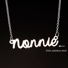 AHAETH Nonnie Gift Necklace for Grandma Women Nonnie Mothers Day Ornament Best Nonnie ever Gifts