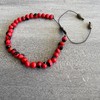 Peruvian Huayruro Seed Bracelet, for good luck. - Color: Black