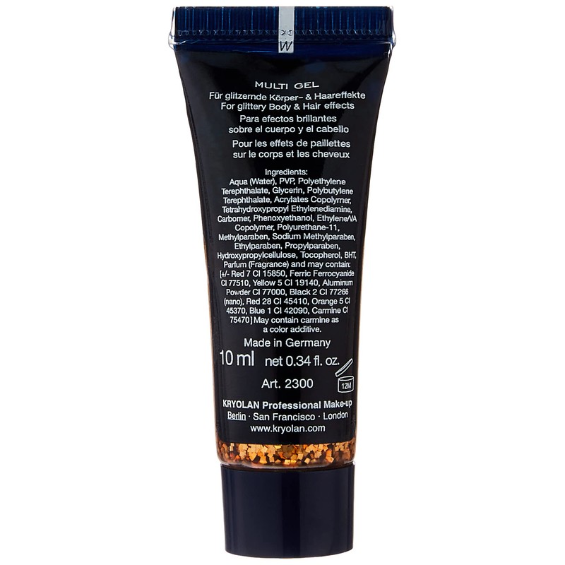 Kryolan Multi Glitter Gel Coarse 10 ml Copper