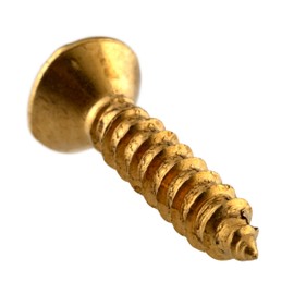 #5 x 5/8" Brass Flat Countersunk Head Phillips Drive Wood Screws | Pack of 25 | Self Tapping Screws for Wood Antique or Modern Furniture | FH14-SB