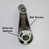 Prime-Line H 3966 Spline Socket Crank Handle, Stone, Smooth 360-Degree