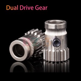 BZ 3D Dual Drive Gear Extruder Kit Upgrade Hardened Steel Nickel Plated For Prusa 3D Printer MK2/MK2.5/MK3/3S Extruder For Dual Drive Dual Gear Extruder.(Type 1)