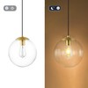 KoKo&Yukina 8 Inch Globe Pendant Lighting for Kitchen Island Mid