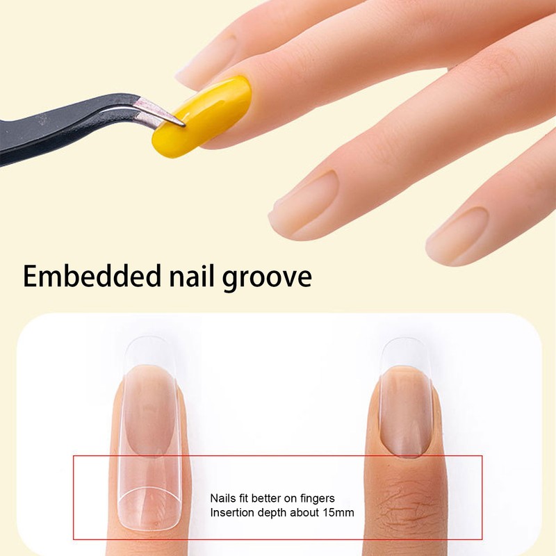 Nail Training Practice Hand Professional Bendable Silicone Female Mannequin Hand