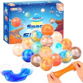 GEILEADER Slime Party Favors, 24 Pack Galaxy Slime Ball - Stretchy, Non-Sticky, Mess-Free, Stress Relief, and Safe - Toys for Girls and Boys - Classroom Reward, Party Supplies, Office Desk Toys.