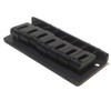 Seven string guitar bridge in black BN071 strings through body