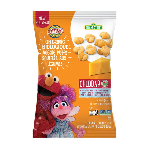 Earth's Best Organic Puffs, Garden Veggie, Cheddar Corn Puffs, 44