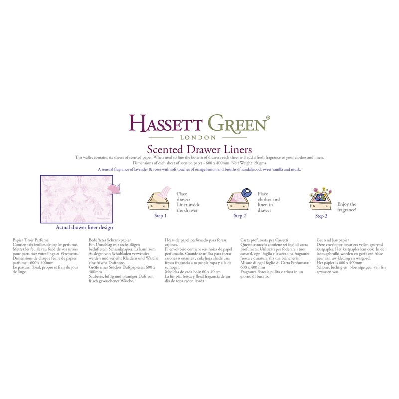 Hassett Green London - Sensual Sensuelle Scented Drawer Liners -