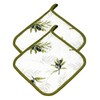 Lashuma Pot Holder Set Olive Green - White, 2 x