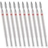 10 Pcs Flame Bit for Nail Drill Professional Cuticle Nail